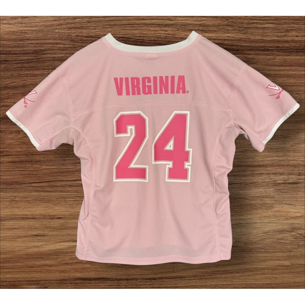 Vintage Starter Virginia Cavaliers Jersey Womens M Pink #24 NCAA Football Top